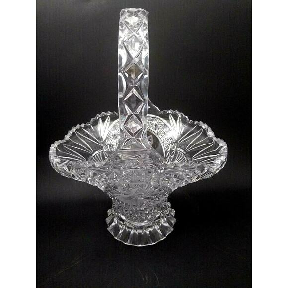 Hofbauer Byrdes Crystal Basket With Etched Birds - Picture 2 of 9